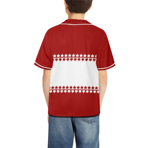 Canada Baseball Jerseys Kid's Canada All Over Print Baseball Jersey for Kids (Model T50)