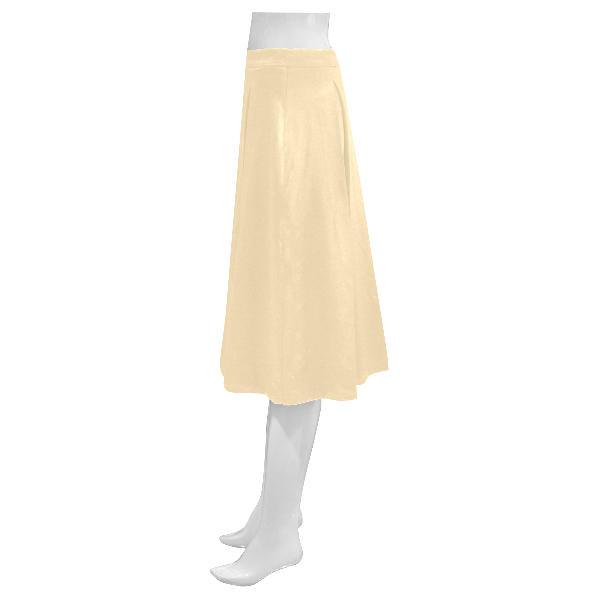 color moccasin Mnemosyne Women's Crepe Skirt (Model D16)