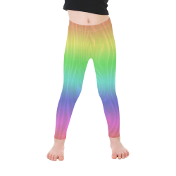 Groovy Pastel Rainbow Kid's Ankle Length Leggings (Model L06)