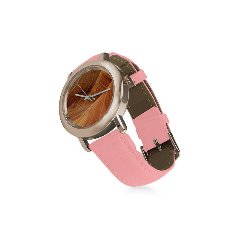 Sandstone Women's Rose Gold Leather Strap Watch(Model 201)