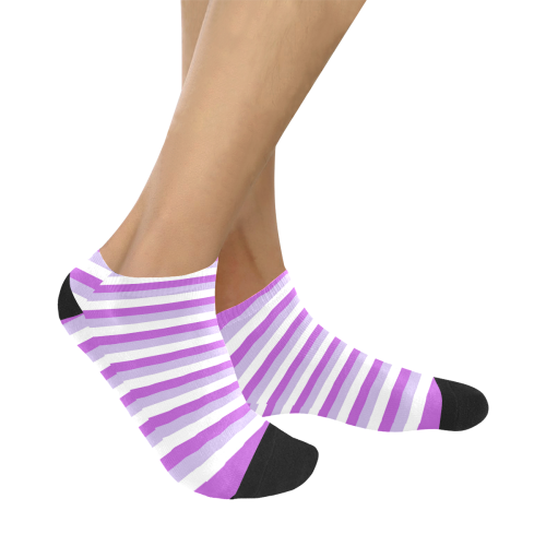 Purple Stripes Women's Ankle Socks