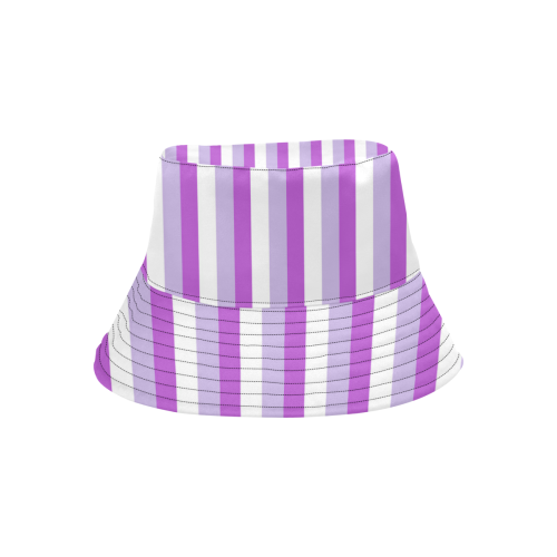Purple Stripes All Over Print Bucket Hat