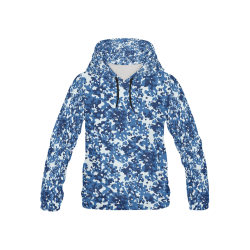 Digital Blue Camouflage All Over Print Hoodie for Kid (USA Size) (Model H13)