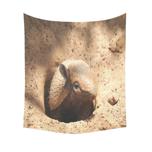 Baby Armadillo Cotton Linen Wall Tapestry 51"x 60"