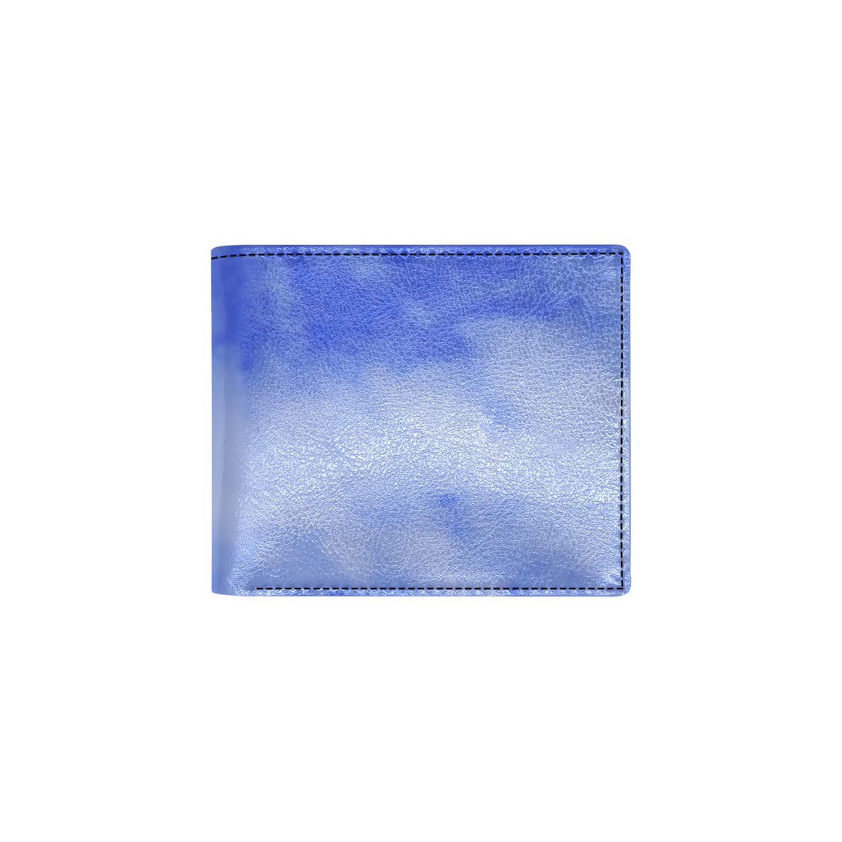 Blue Clouds Bifold Wallet with Coin Pocket (Model 1706)