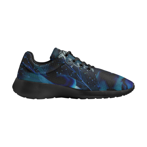 Floral design, blue colors Men's Athletic Shoes (Model 0200)