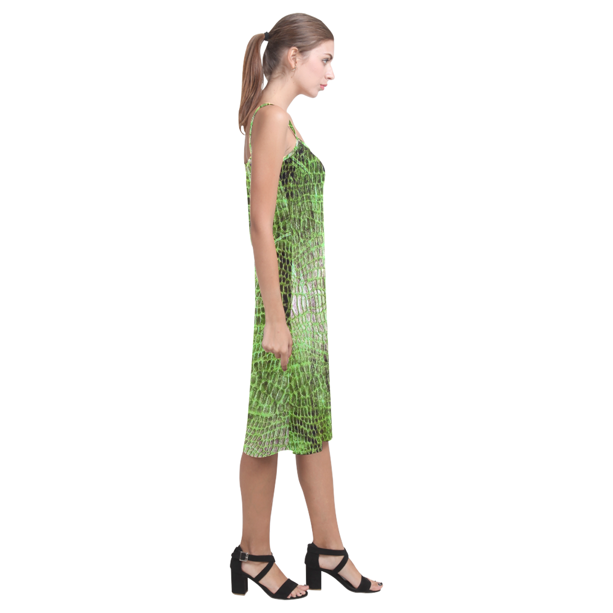 Crocodile Pattern by K.Merske Alcestis Slip Dress (Model D05)