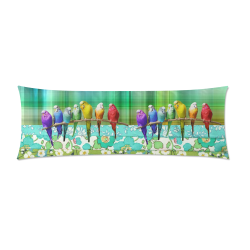 Liberty Rainbow Budgies 2 Custom Zippered Pillow Case 21"x60"(Two Sides)