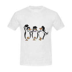 Penguin Friends Graduation Men's T-Shirt in USA Size (Front Printing Only)