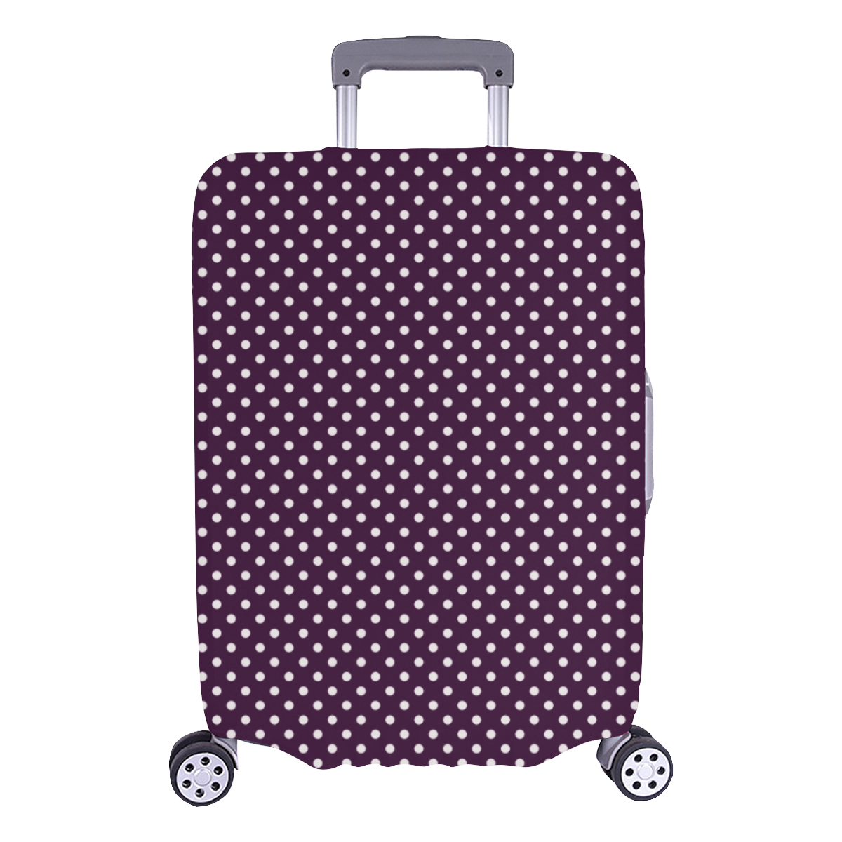Burgundy polka dots Luggage Cover/Large 26"-28"