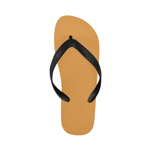 color butterscotch Flip Flops for Men/Women (Model 040)