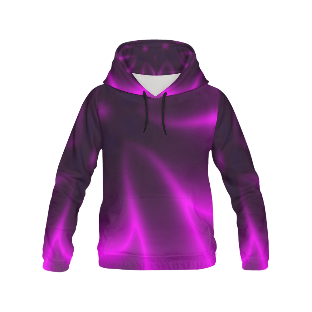 Purple Blossom All Over Print Hoodie for Men (USA Size) (Model H13)