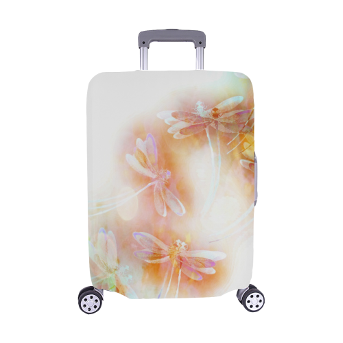 Watercolor dragonflies Luggage Cover/Medium 22"-25"