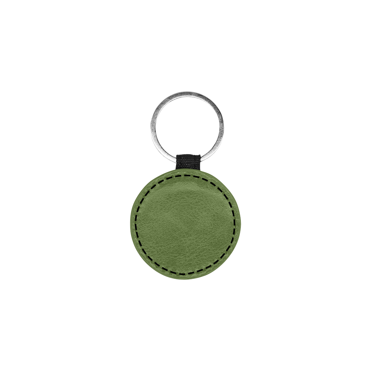 color dark olive green Round Pet ID Tag