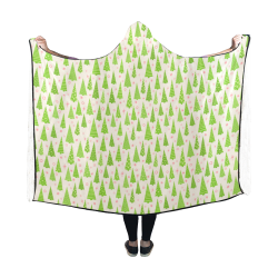Christmas Trees Forest Hooded Blanket 60''x50''