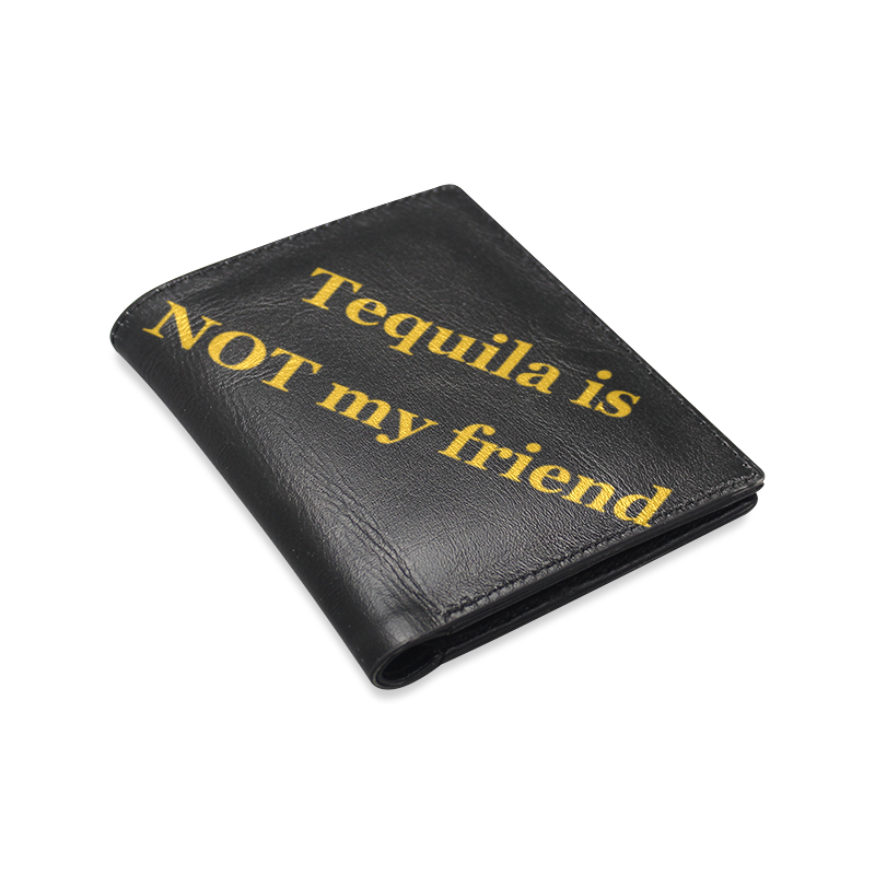Tequila not Men's Leather Wallet (Model 1612)