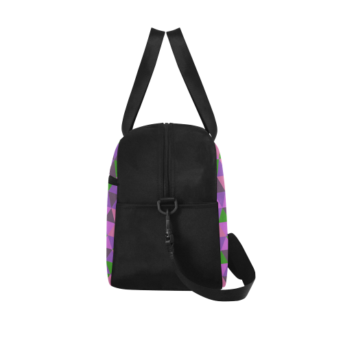 retro pink purple geometric pattern Fitness Handbag (Model 1671)