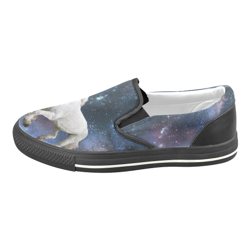 Unicorn and Space Slip-on Canvas Shoes for Kid (Model 019)