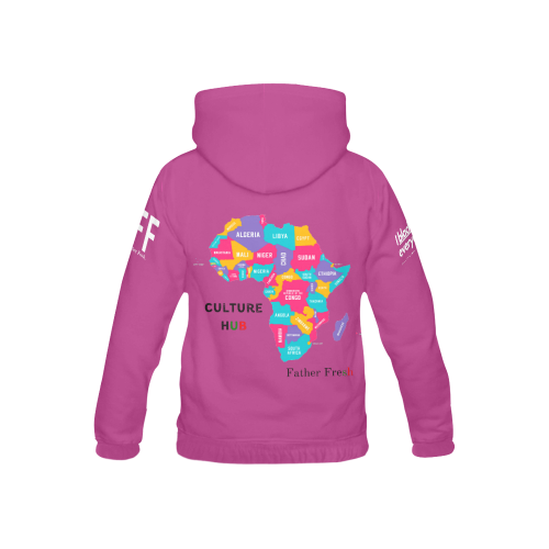 I blackout everyday Kids Dark Pink All Over Print Hoodie for Kid (USA Size) (Model H13)