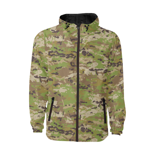 Australian AMCU camouflage All Over Print Quilted Windbreaker for Men (Model H35)