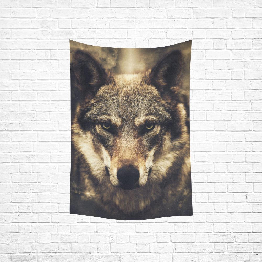 Wolf 2 Animal Nature Cotton Linen Wall Tapestry 40"x 60"