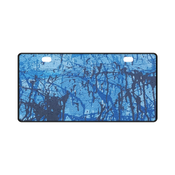 Blue splatters License Plate