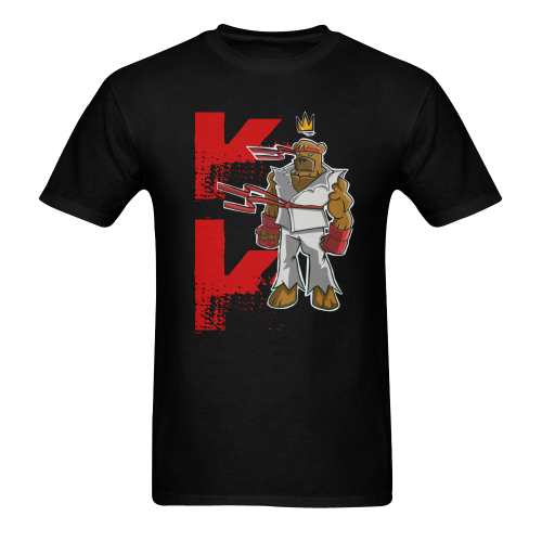 Kung Fu Ted Men's T-Shirt in USA Size (Two Sides Printing)