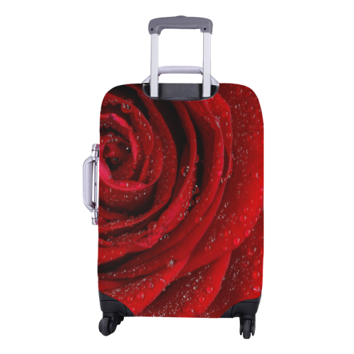 Red rosa Luggage Cover/Medium 22"-25"