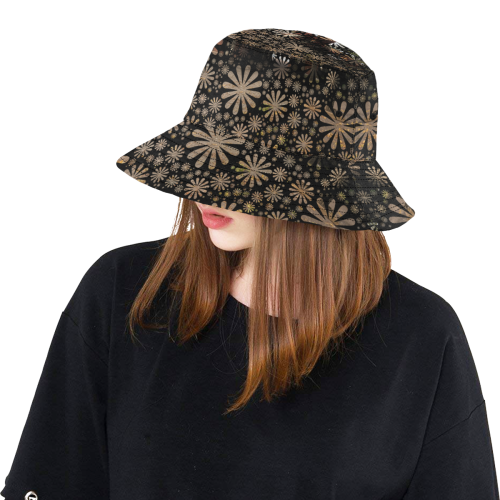 Flowers and Pavilion All Over Print Bucket Hat