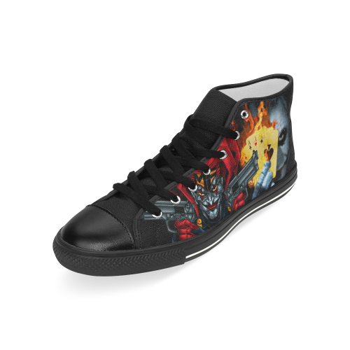 Joker Shoes, Joker Movie Fan Men’s Classic High Top Canvas Shoes (Model 017)