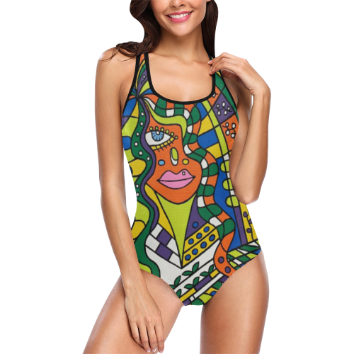 Enchantment Vest One Piece Swimsuit (Model S04)