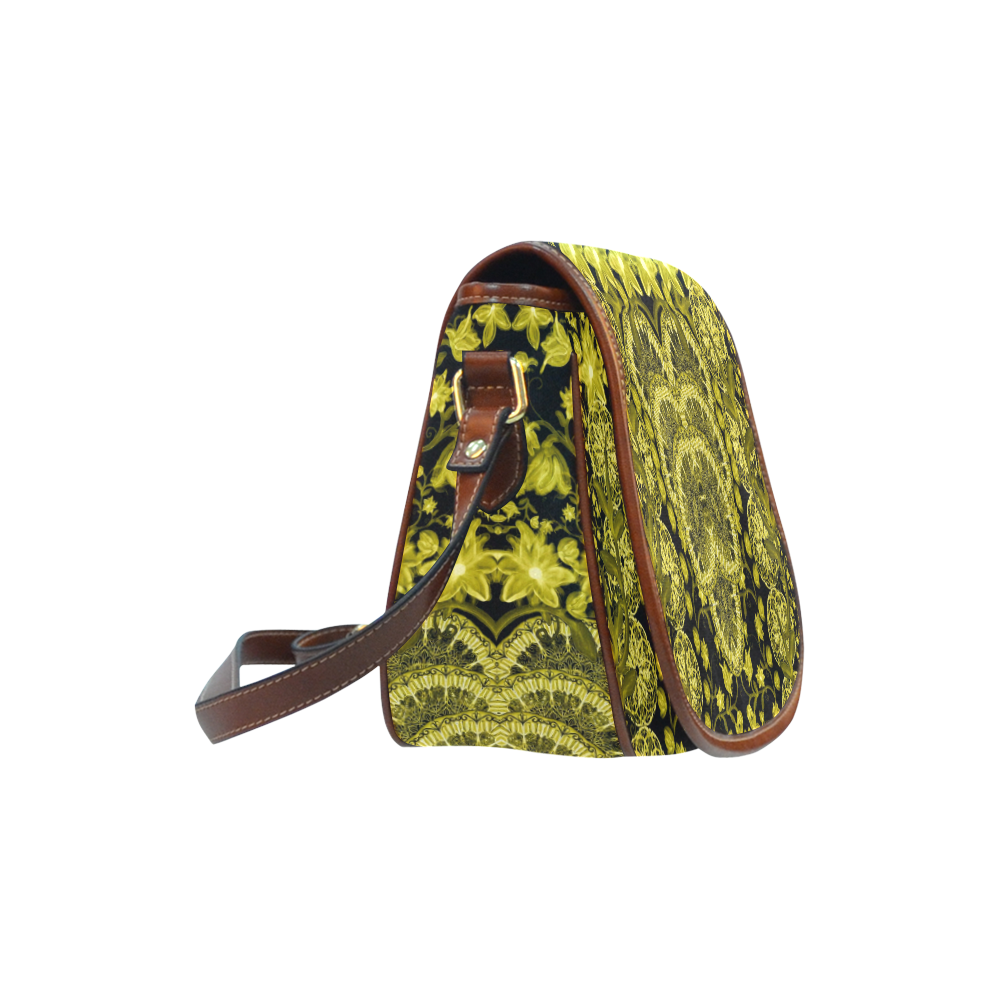 indian flowers 16 Saddle Bag/Small (Model 1649) Full Customization