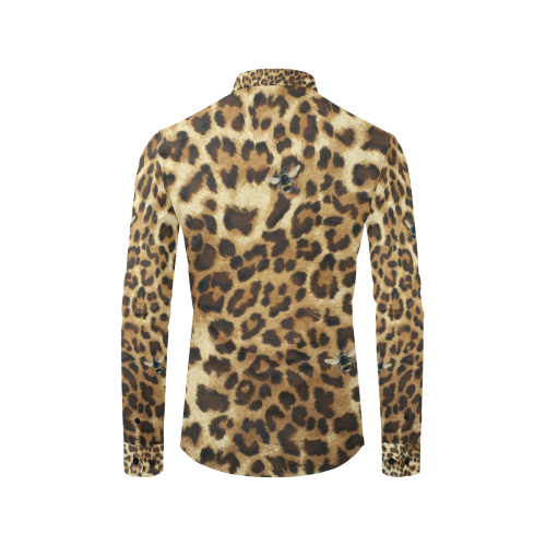 Buzz Leopard Men's All Over Print Casual Dress Shirt (Model T61)