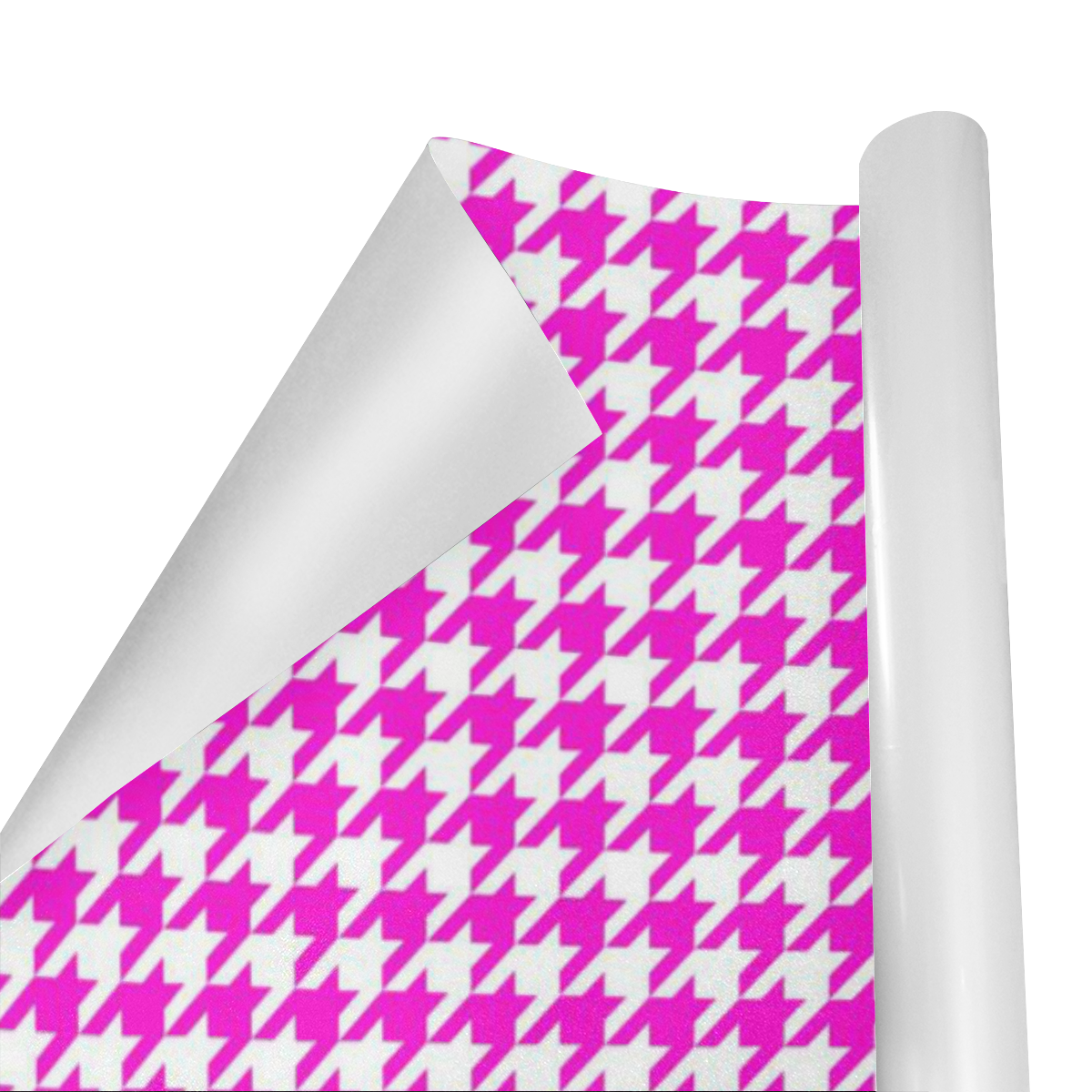 Friendly Houndstooth Pattern,pink by FeelGood Gift Wrapping Paper 58"x 23" (5 Rolls)