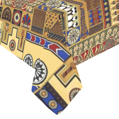 Ancient Assyrian Art Cotton Linen Tablecloth 60"x120"