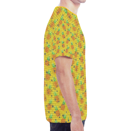 Pineapple Pattern by K.Merske New All Over Print T-shirt for Men (Model T45)