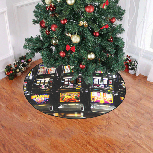 Lucky Slot Machines - Dream Machines Christmas Tree Skirt 47" x 47"