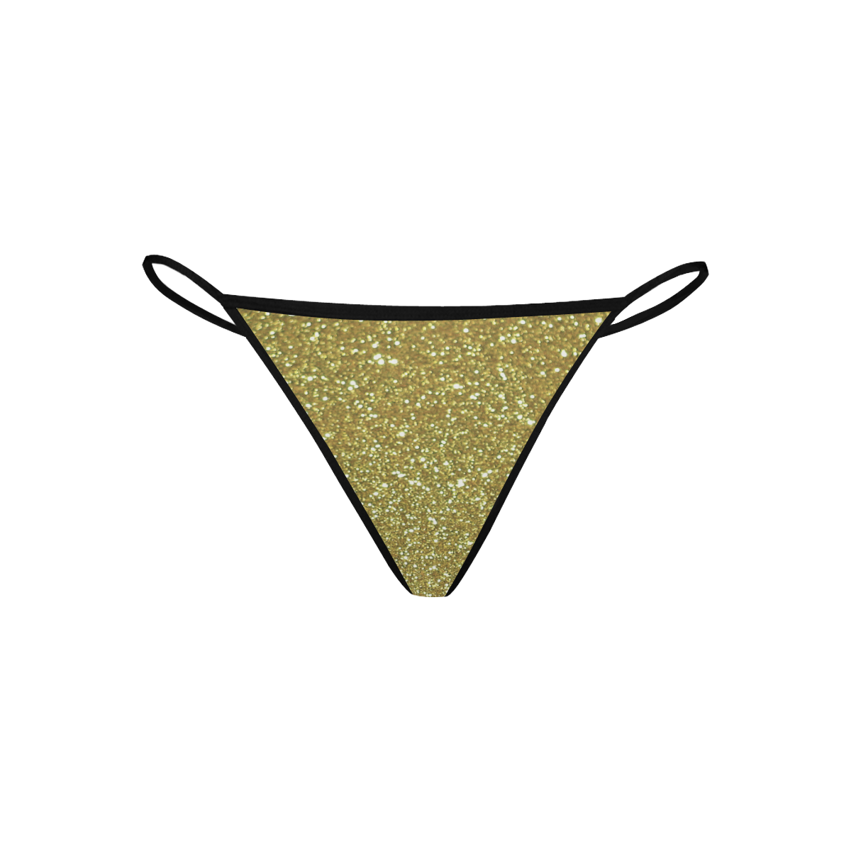 "gold glitter" Women's All Over Print G-String Panties (Model L35)