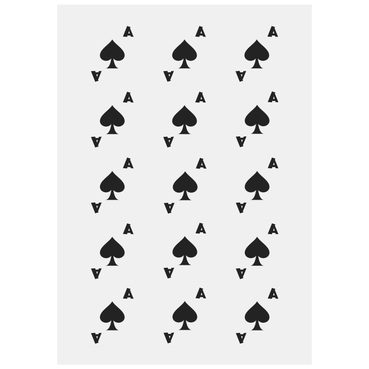 Playing Card Ace of Spades Personalized Temporary Tattoo (15 Pieces)