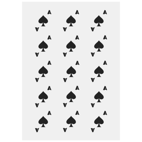 Playing Card Ace of Spades Personalized Temporary Tattoo (15 Pieces)
