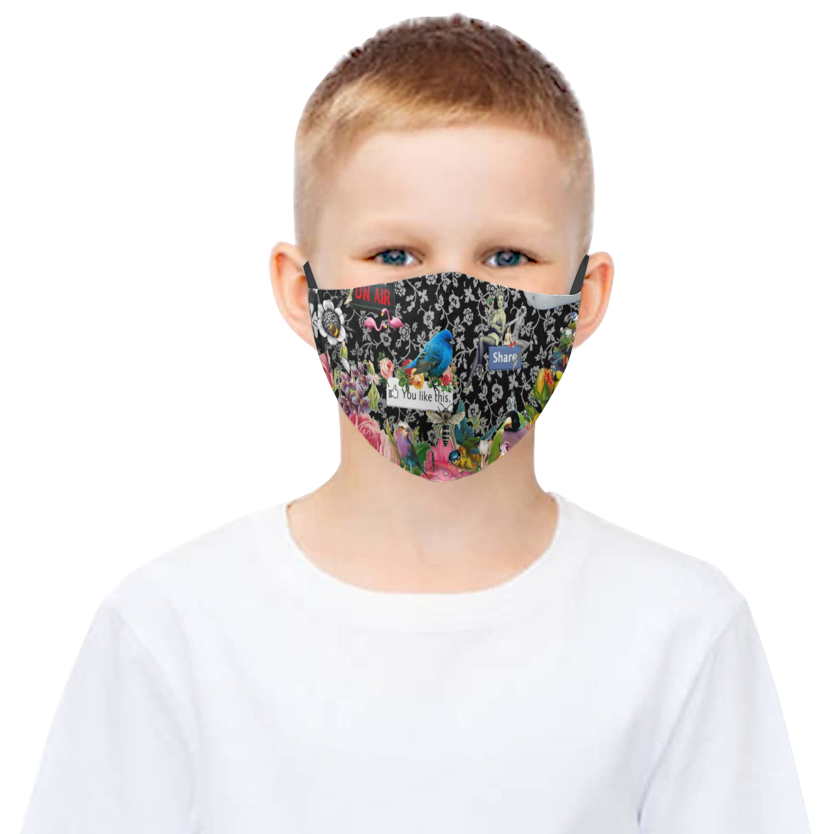 One Kiss 3D Mouth Mask with Drawstring (Pack of 3) (Model M04)