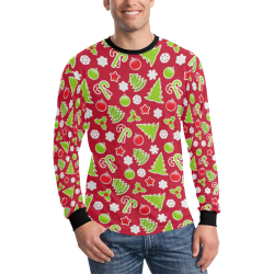 Christmas Mix Pattern Men's All Over Print Long Sleeve T-shirt (Model T51)