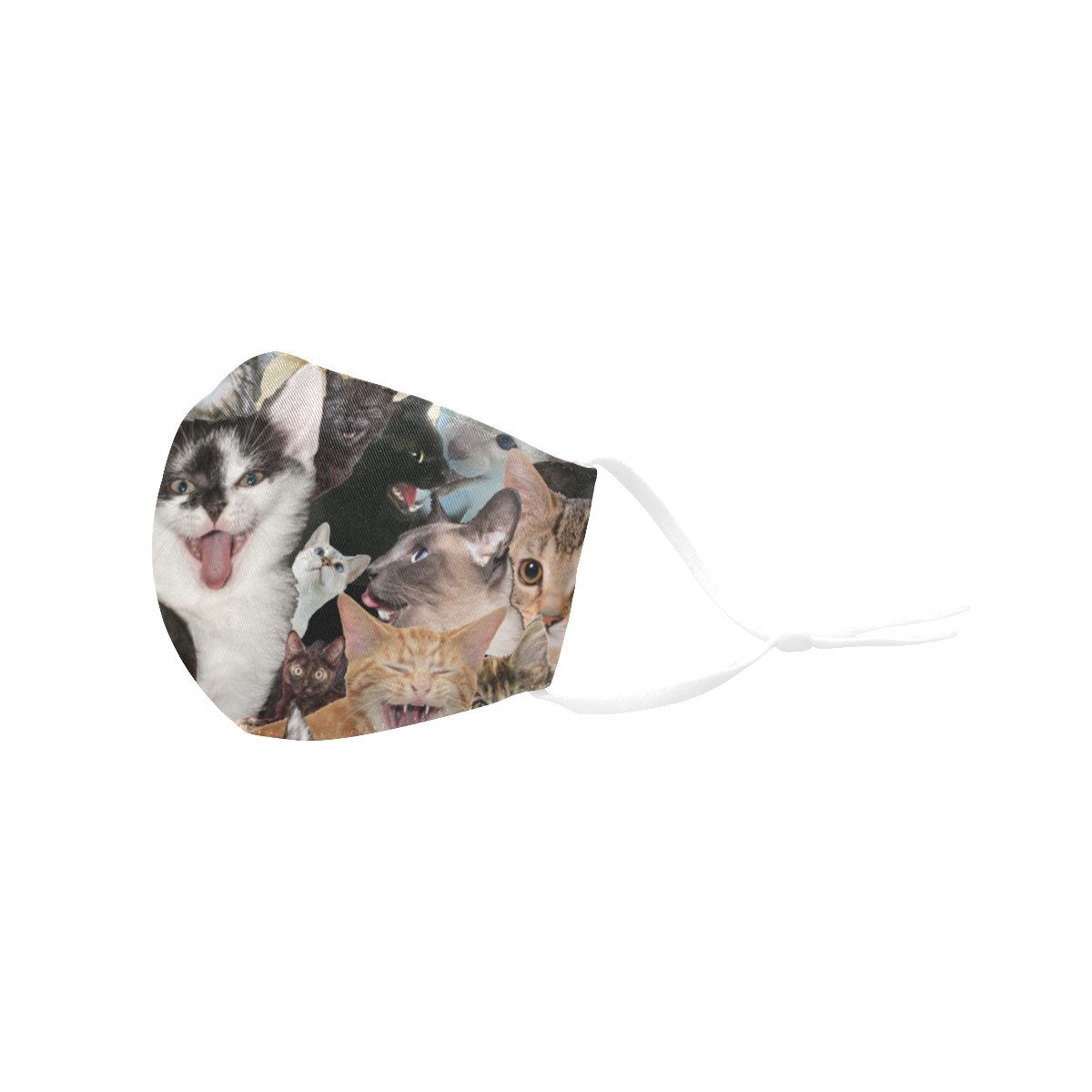 Crazy Kitten Show 3D Mouth Mask with Drawstring (Pack of 10) (Model M04)