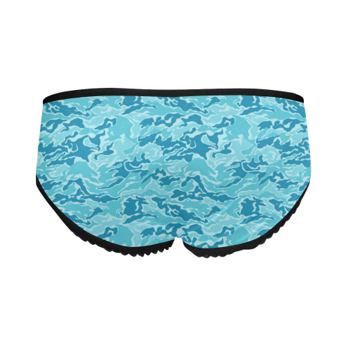 Light Blue Camouflage Pattern Women's All Over Print Classic Briefs (Model L13)