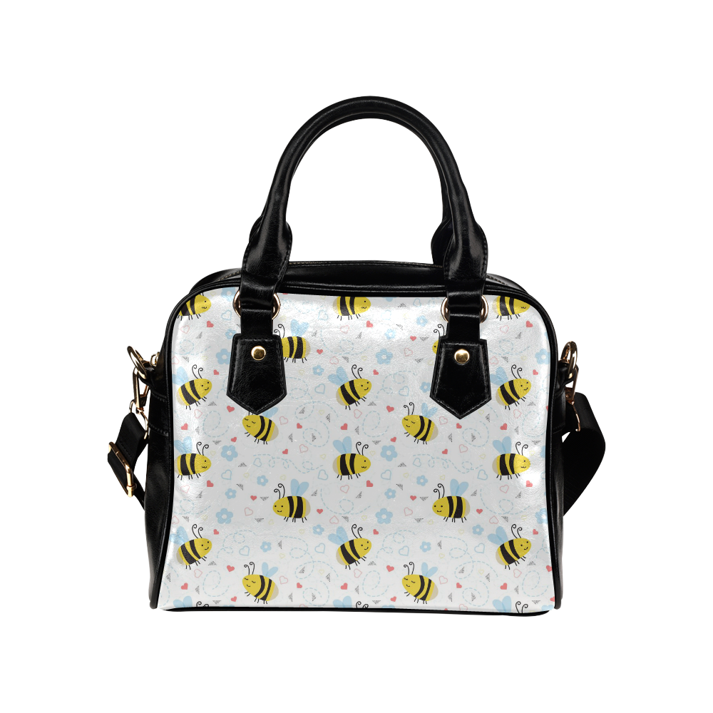 Cute Bee Pattern Shoulder Handbag (Model 1634)