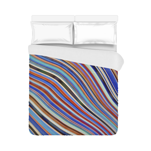 Wild Wavy Lines 17 Duvet Cover 86"x70" ( All-over-print)
