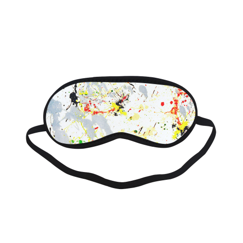 Blue and Red Paint Splatter Sleeping Mask