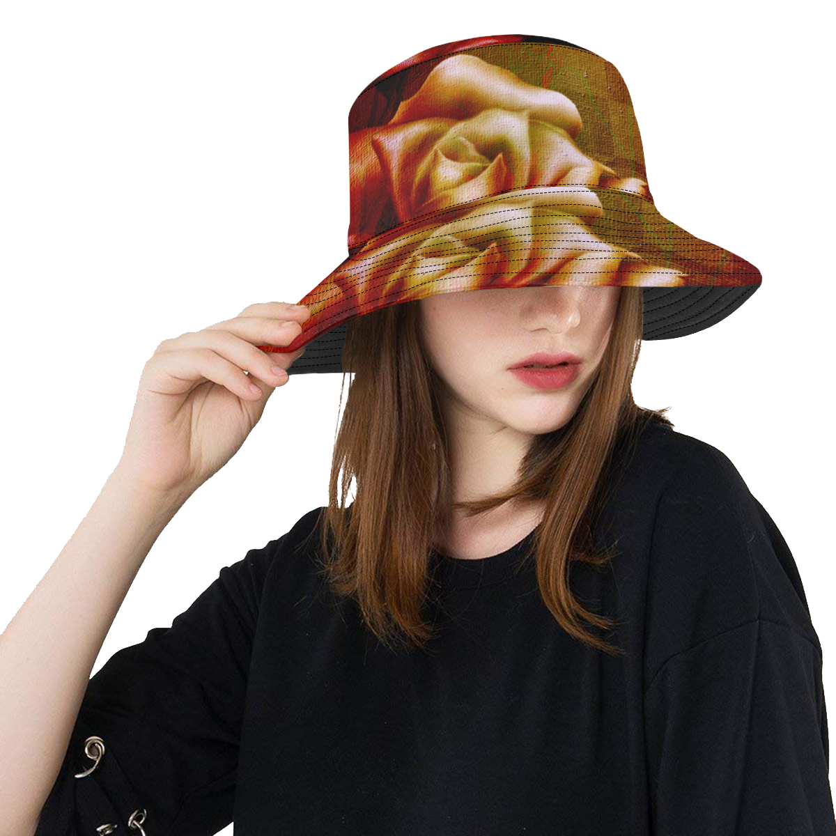 Wonderful red roses All Over Print Bucket Hat