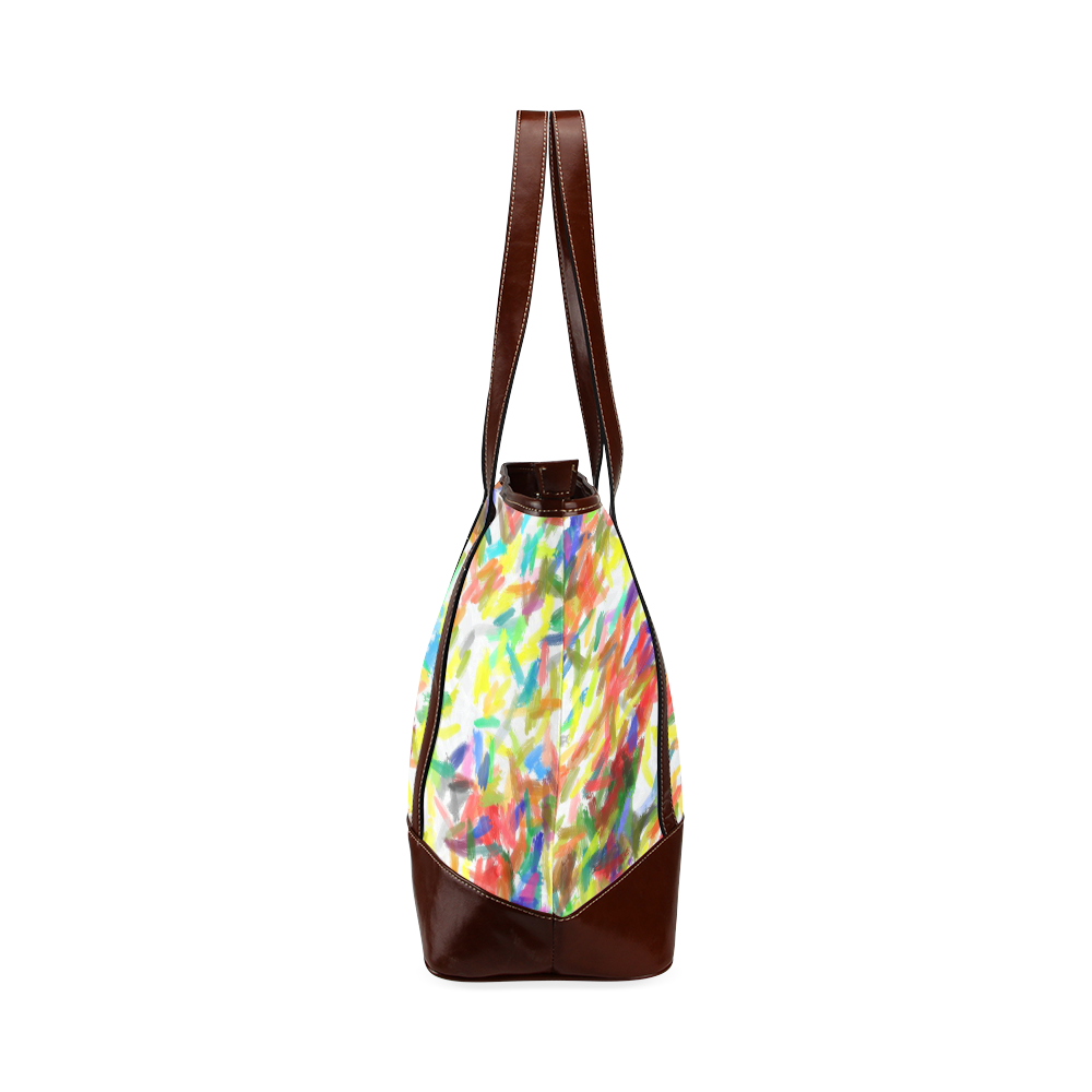 Colorful brush strokes Tote Handbag (Model 1642)