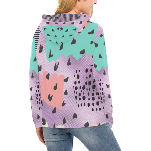 dot pattern All Over Print Hoodie for Women (USA Size) (Model H13)